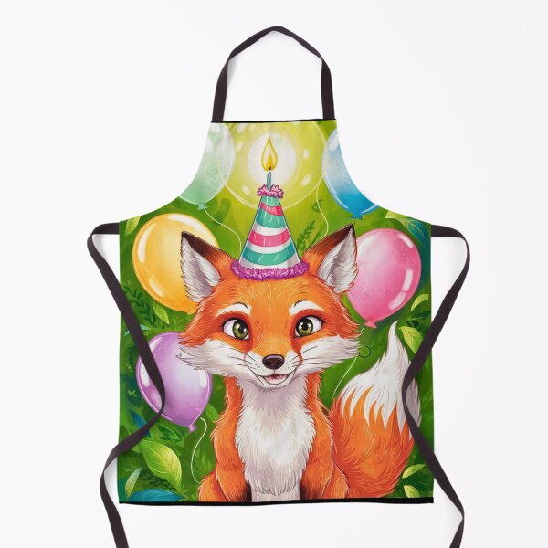 Item preview, Birthday Celebration. Birthday Fox. Adorable fox, birthday balloons, watercolor fox, fox drawing, floral fox designed and sold by FoxVibes.