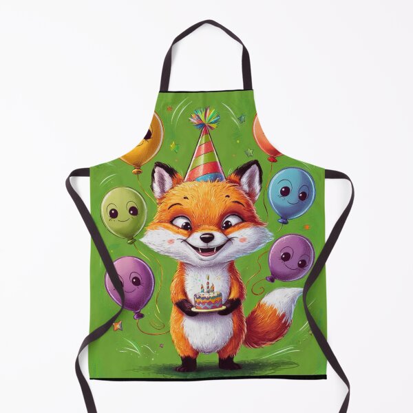 Item preview, Birthday Celebration. Birthday Fox. Adorable fox, birthday balloons, watercolor fox, fox drawing, floral fox designed and sold by FoxVibes.