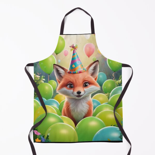 Item preview, Birthday Celebration. Birthday Fox. Adorable fox, birthday balloons, watercolor fox, fox drawing, floral fox designed and sold by FoxVibes.