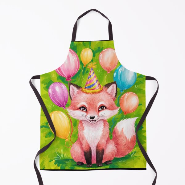 Item preview, Birthday Celebration. Birthday Fox. Adorable fox, birthday balloons, watercolor fox, fox drawing, floral fox designed and sold by FoxVibes.