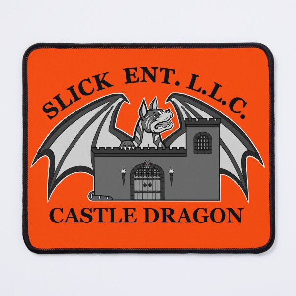 Item preview, CASTLE DRAGON ORANGE FLAME designed and sold by SlickBallz.