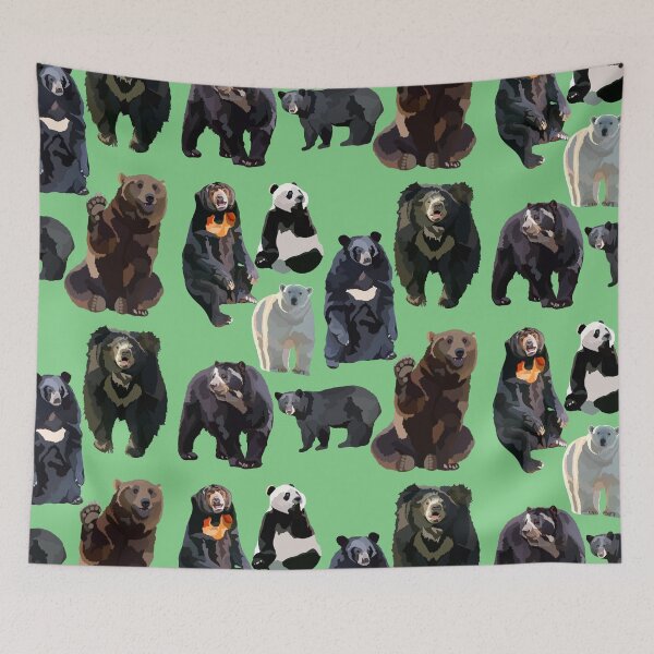 Item preview, B is for Bear,Bear Species Artwork – Diverse Bear Illustrations and Wildlife Designs designed and sold by PrettylittlepastelUk.