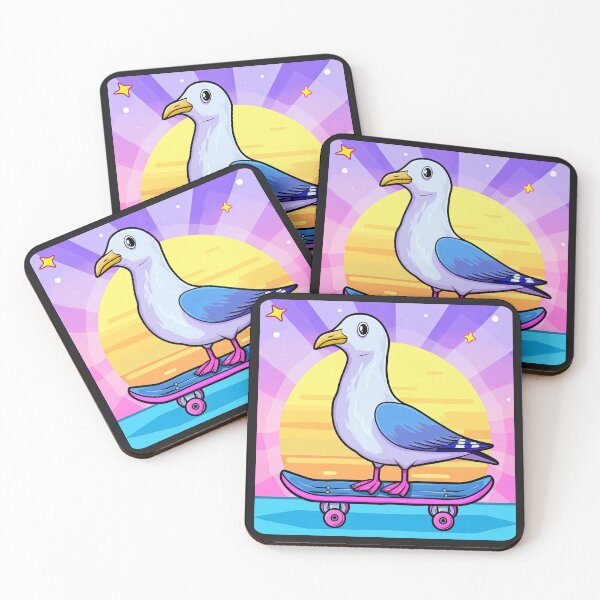 Item preview, Skater Seagull at Sunset designed and sold by hookline.