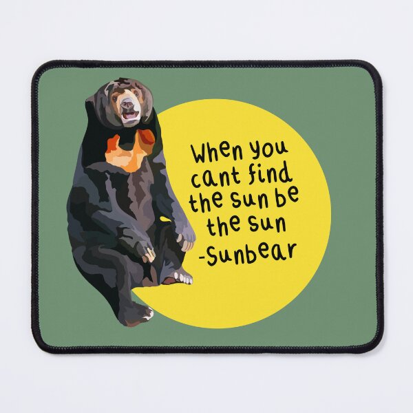 Item preview, S is for Sun Bear, Sun Bear Artwork – Unique Tropical Bear Illustration and Wildlife Design designed and sold by PrettylittlepastelUk.