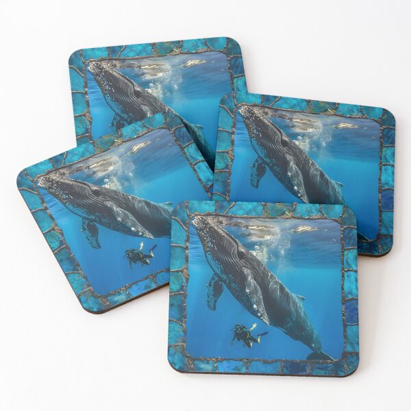 Item preview, Majestic Whale and Diver in Stained Glass designed and sold by mebraart.