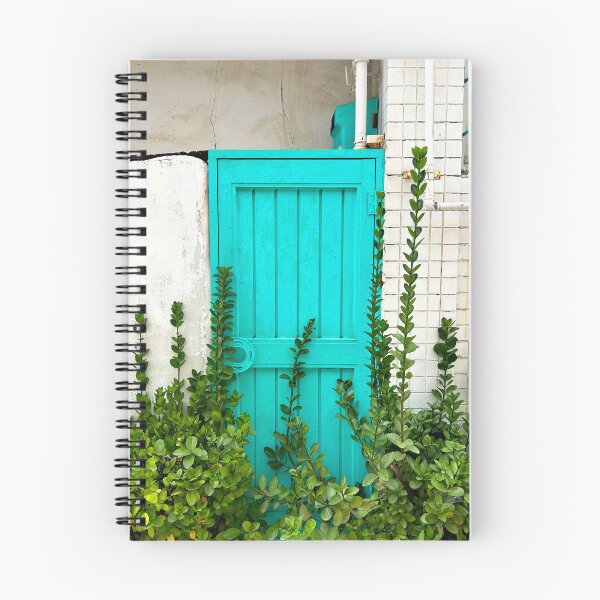 Item preview, Teal Door with Creeping Vines | Rustic Aesthetic Wall Art designed and sold by YemmyZImages.