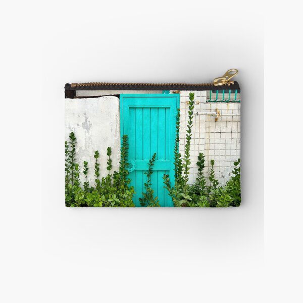 Item preview, Teal Door with Creeping Vines | Rustic Aesthetic Wall Art designed and sold by YemmyZImages.