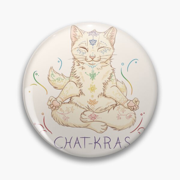 Item preview, Chakras Cat's meditation designed and sold by PlumeHarfang.
