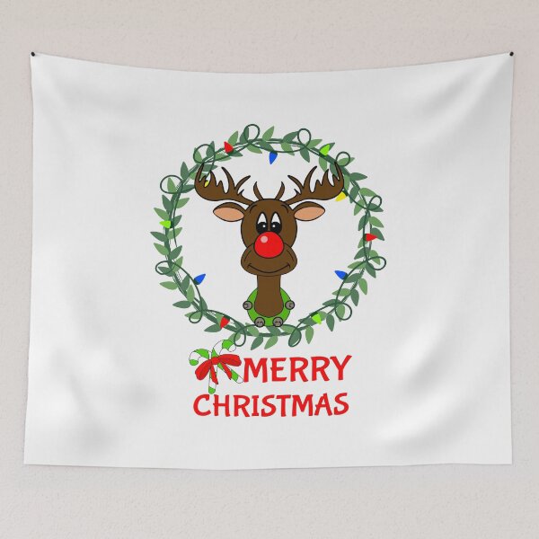 Item preview, Reindeer Christmas Wreath designed and sold by Sartoris Art.