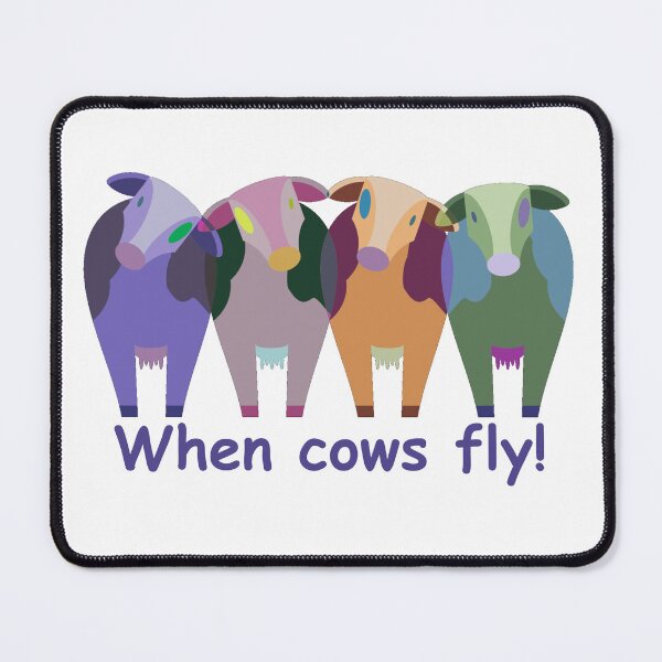 Item preview, When cows fly designed and sold by Sch1Stickers.