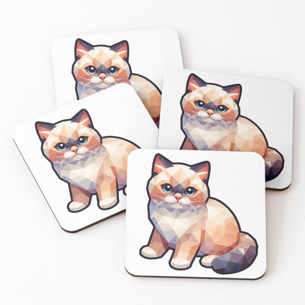 Item preview, Low poly cat design designed and sold by FreshArtFusion.