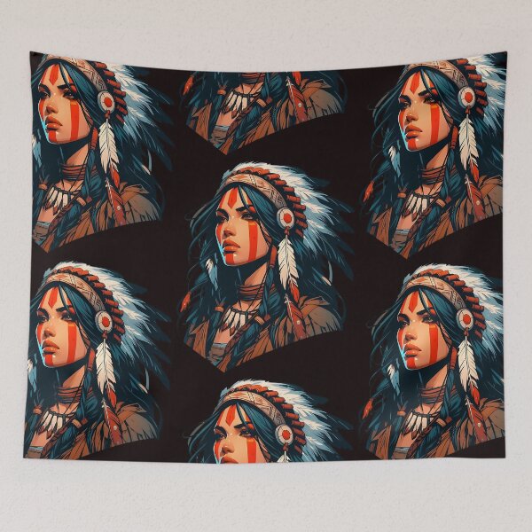 Item preview, Native American warrior spirit 5 designed and sold by Greenbessela.