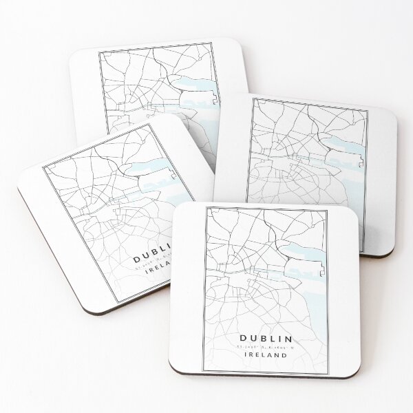 Item preview, Dublin Street Map Minimalistic Decor designed and sold by tbcreationsuk.