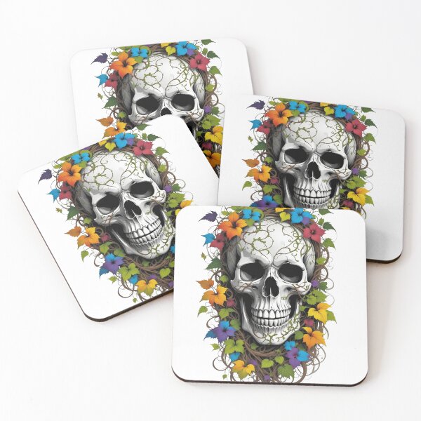Item preview, Flowers rainbow skull  designed and sold by OlvadDesigns.