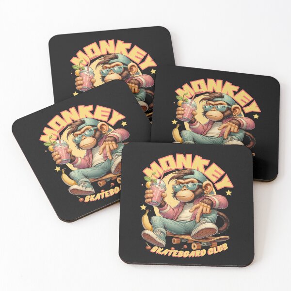 Item preview, A cool and funny monkey sitting on a skateboard designed and sold by Animal world designs.