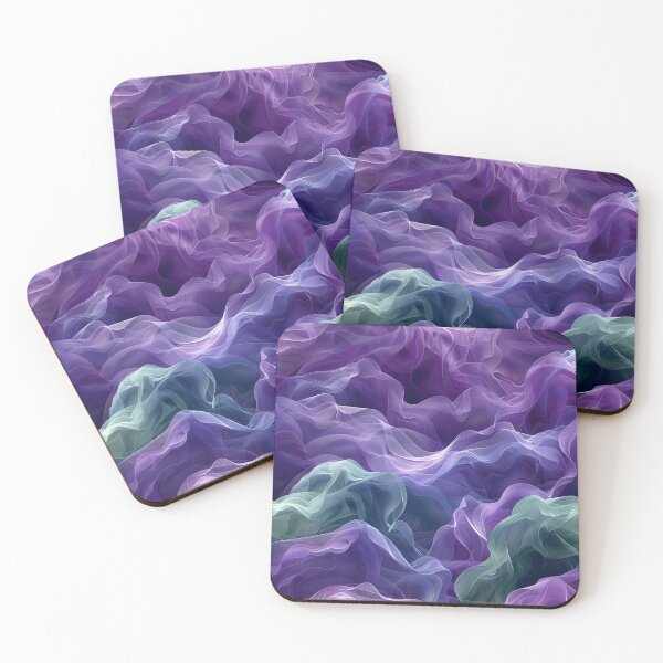 Item preview, Abstract Flowing Purple and Green Waves designed and sold by Creet-Design.