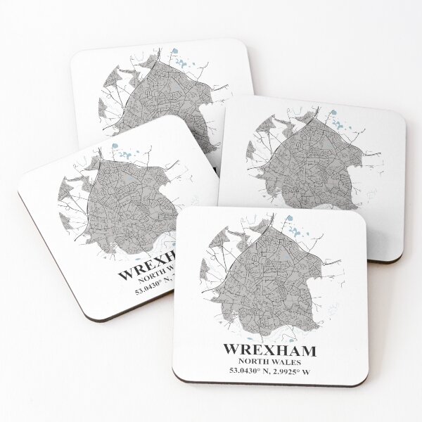 Item preview, Wrexham North Wales Street Map Decor designed and sold by tbcreationsuk.