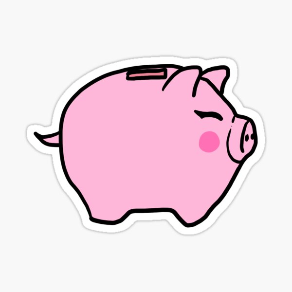 Item preview, Cute Piggy Bank Kawaii Graphic  designed and sold by pasteldreams26.