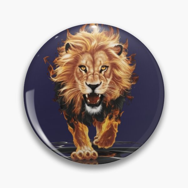 Item preview, Leo Zodiac on Fire Style for Leo Season | Golden Lion Black Background  designed and sold by gyrate.