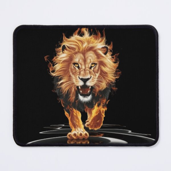 Item preview, Leo Zodiac on Fire Style for Leo Season | Golden Lion Black Background  designed and sold by gyrate.