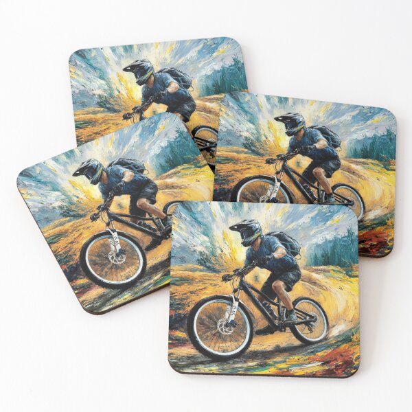 Item preview, Mountain bike oil painting designed and sold by tee-blah-blah.