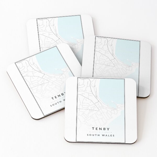 Item preview, Tenby South Wales Minimalistic Street Map Decor designed and sold by tbcreationsuk.