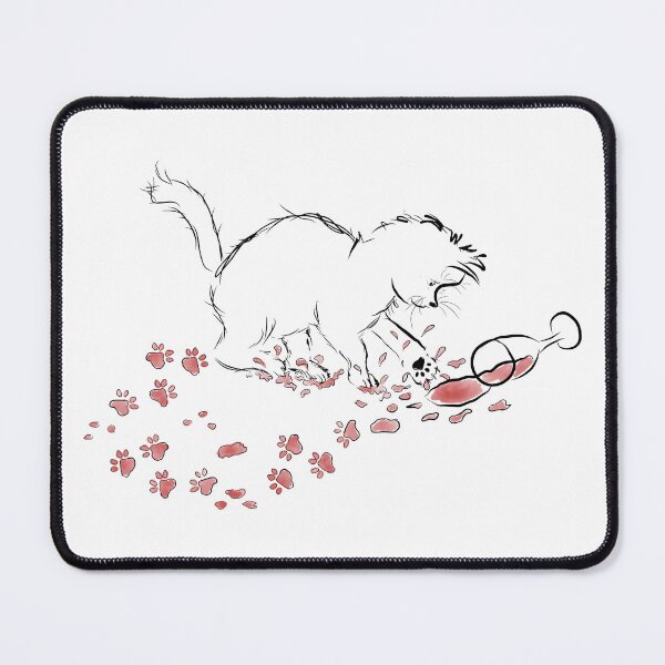 Item preview, Cute Playful Kitten spilling and playing with Mama's Wine, tracking wine paw prints everywhere! designed and sold by MichCortez9.
