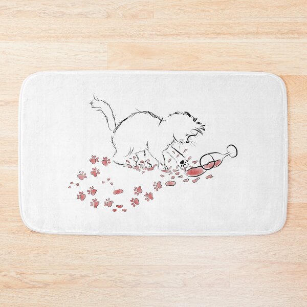 Item preview, Cute Playful Kitten spilling and playing with Mama's Wine, tracking wine paw prints everywhere! designed and sold by MichCortez9.