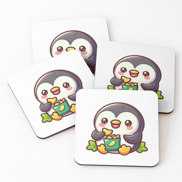 Item preview, penguin eating chips designed and sold by Eternalski.