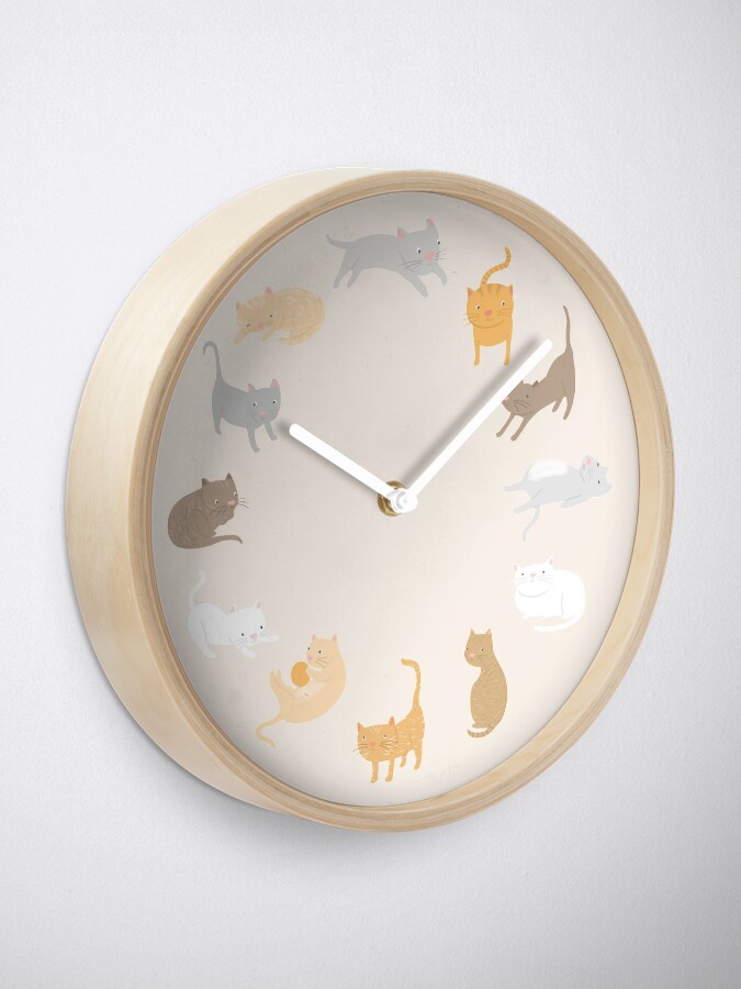 Alternate view of It's Cat Time of Day… Clock