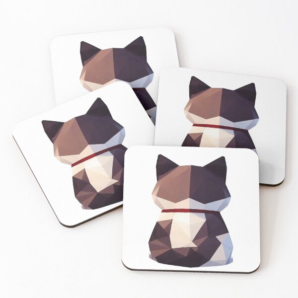 Item preview, Back Low poly cat design designed and sold by FreshArtFusion.