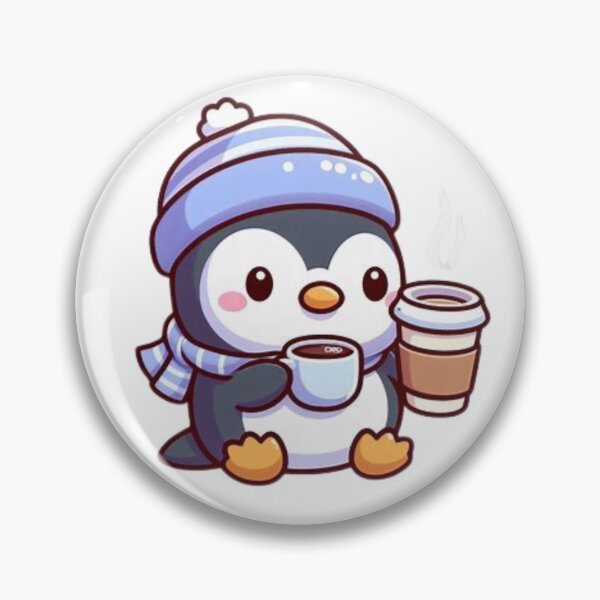 Item preview, penguin with coffee designed and sold by Eternalski.