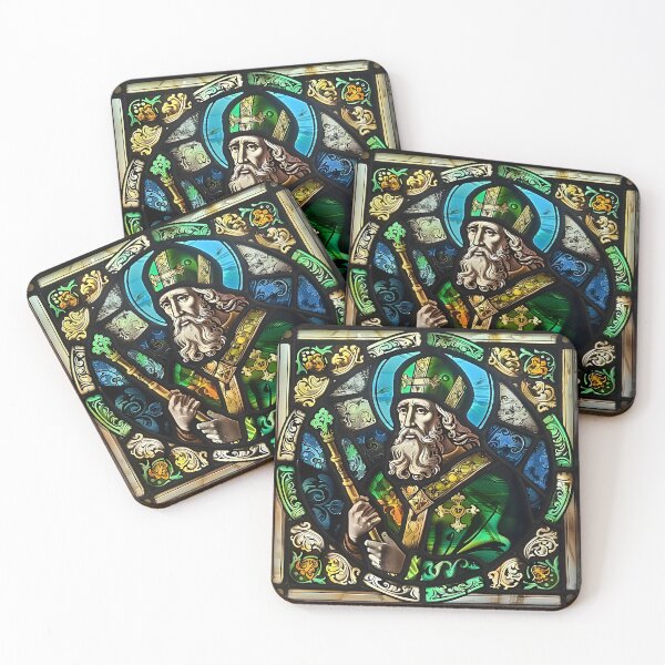 Item preview, Saint Patrick Stained Glass Art designed and sold by mebraart.