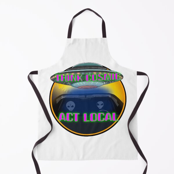Item preview, Think Cosmic, Act Local: UFO Design designed and sold by GrizzlyCollective.