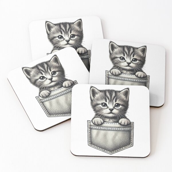Item preview, Adorable Kitten in Pocket designed and sold by au2515.
