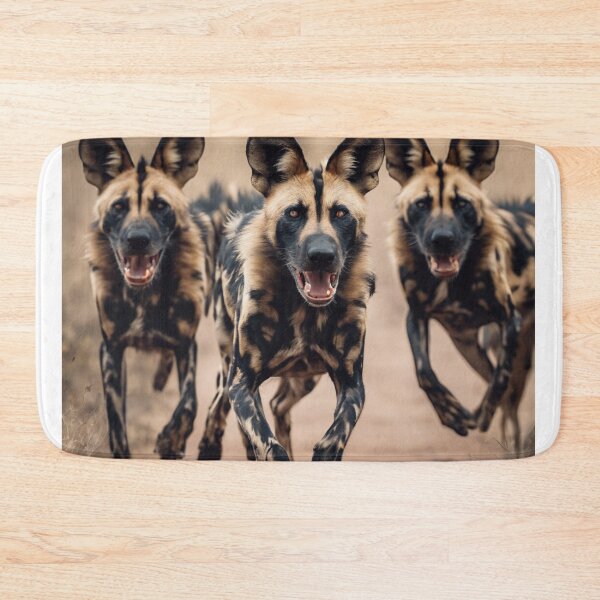 Item preview, African Wild dogs hunting designed and sold by BonoloStore.