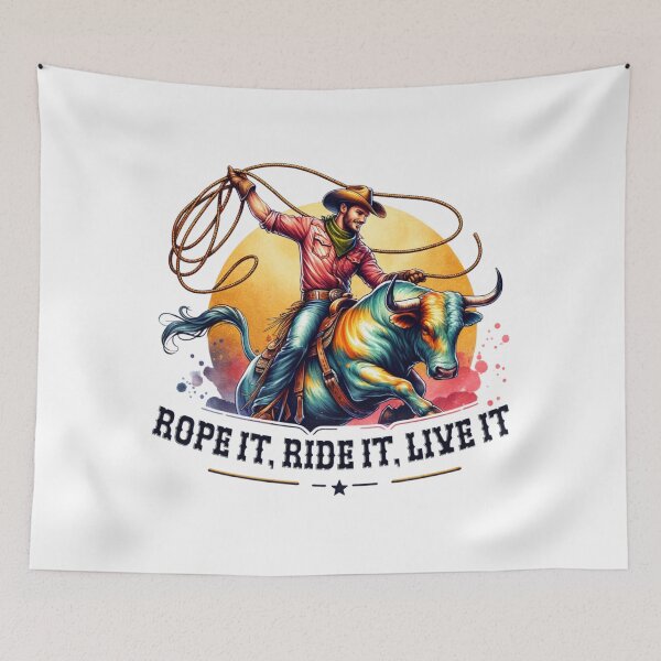 Item preview, Wild West Watercolor Collection - Rope it, ride it, live it, Premium Western Apparel, Accessories & Home Decor designed and sold by artedigital99.