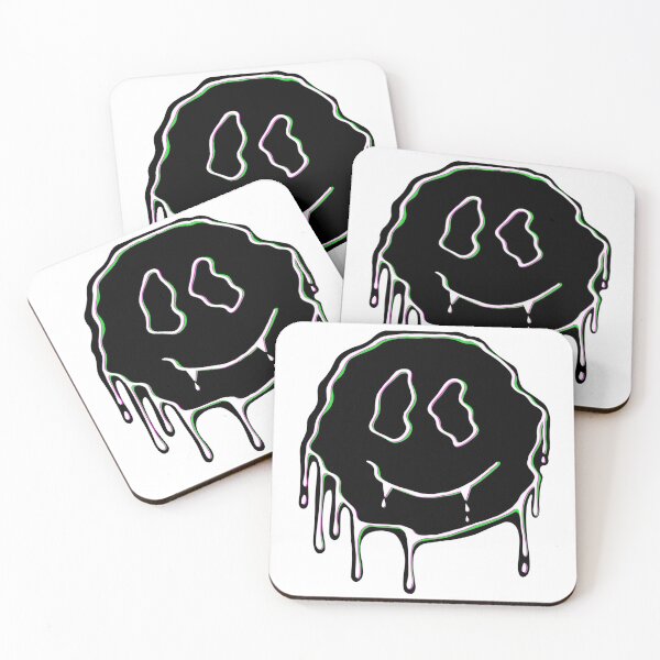 Item preview, Pink and green melting smiley  designed and sold by ashstash.