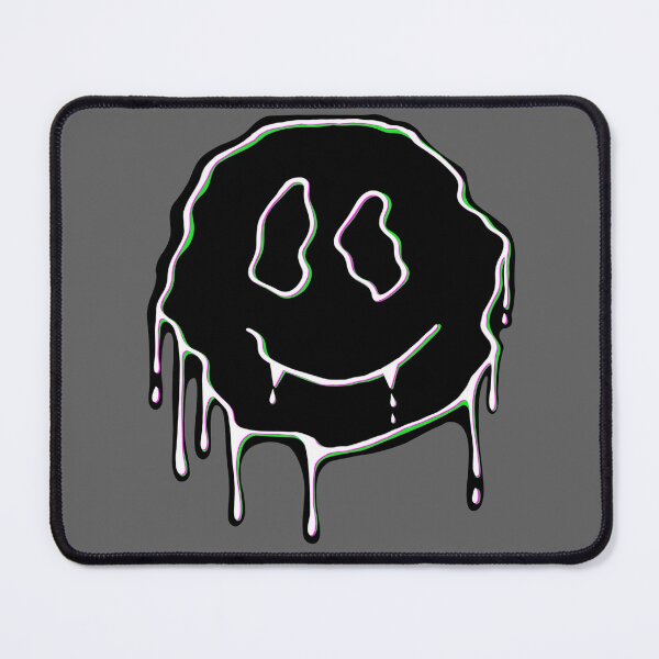 Item preview, Pink and green melting smiley designed and sold by ashstash.