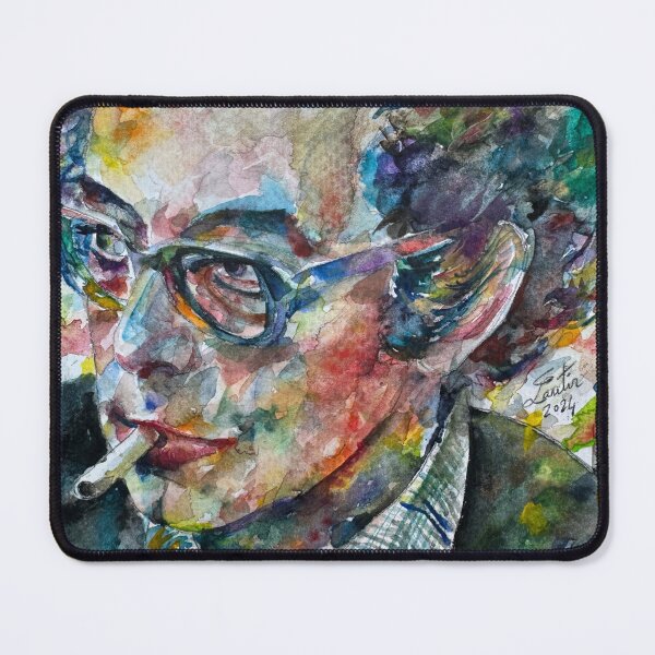 Item preview, JEAN-LUC GODARD watercolor portrait designed and sold by lautir.