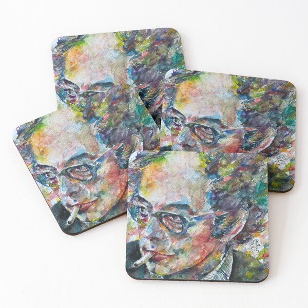 Item preview, JEAN-LUC GODARD watercolor portrait designed and sold by lautir.