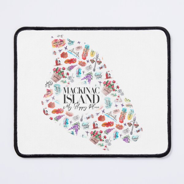 Item preview, Mackinac Island Silhouette Watercolor designed and sold by Jarrod Vandenberg.
