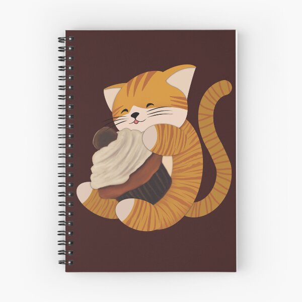 Artikelvorschau, Orange gestreifte Katze umarmt einen Cupcake entworfen und verkauft von Bonphie.