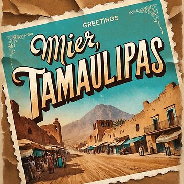 Artwork thumbnail, Mier Tamaulipas Mexico Magic Town Postcard Vintage Travel by TravelPostcardGems