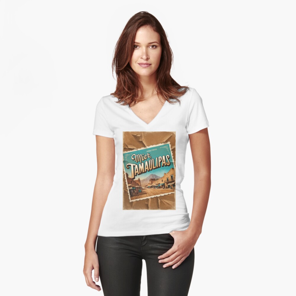 Item preview, Fitted V-Neck T-Shirt designed and sold by MangaWorld4All.