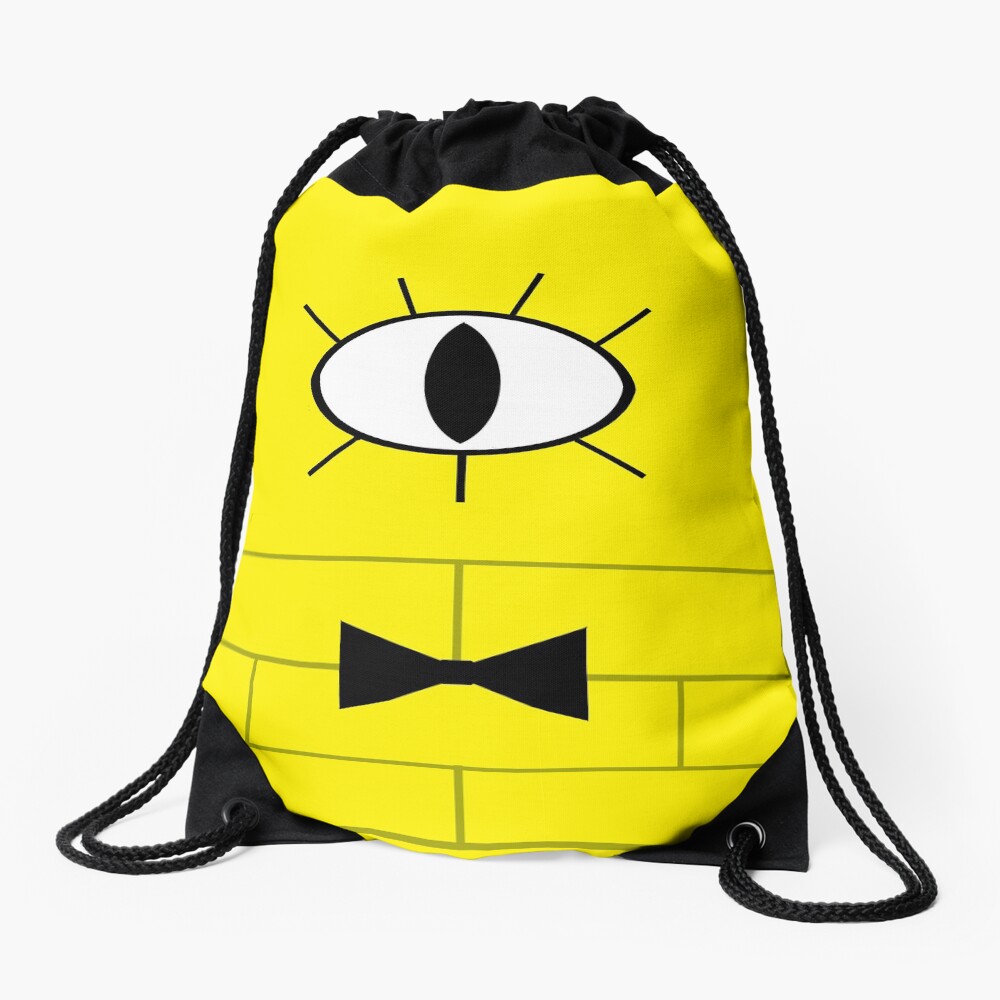 Bill Cipher Gravity Falls Inspired Graphic Drawstring Bag