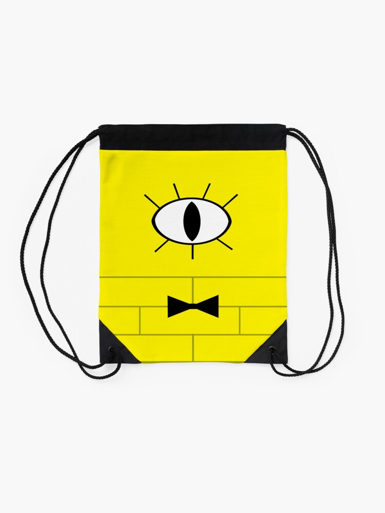 Alternate view of Bill Cipher Gravity Falls Inspired Graphic Drawstring Bag