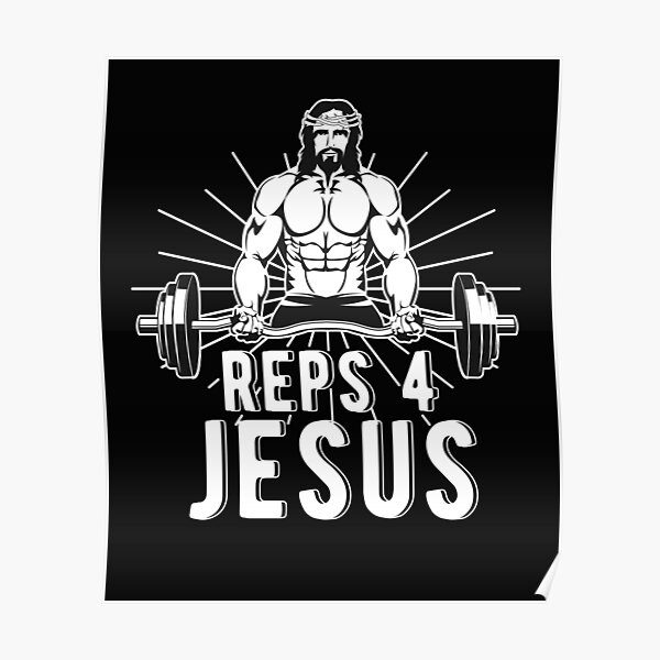 Jesus Bodybuilding Poster