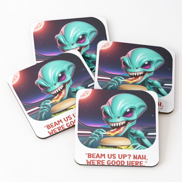 Item preview, Alien eating a Burger designed and sold by Wilfried van Dokkumburg.