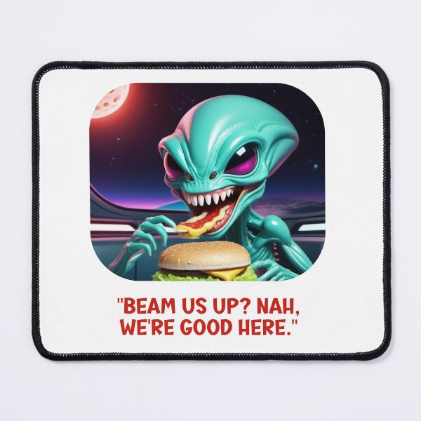 Item preview, Alien eating a Burger designed and sold by Wilfried van Dokkumburg.